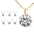 ダイヤモンド ネックレス レディース 一粒 K10 ダイヤ 10金 0.15ct 6本爪 選べる ギフト プレゼント