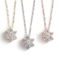ダイヤモンド ネックレス フラワー 0.10ct ネックレス レディース ダイヤネックレス ゴールド K10 喜ぶ