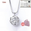 ダイヤモンド ネックレス レディース 一粒 プラチナ ダイヤネックレス PT900 １.0ct 1カラット 6本爪 鑑定書 ギフト 母の日