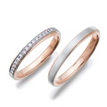 結婚指輪 プラチナ K18 ペア リング 指輪 マリッジリング マリッジ ペアリング ダイヤモンド レディース メンズ セット アクセサリー PT950 K18PG ピンクゴールド ブランド プチマリエ シンプル 記念日 ギフト 誕生日プレゼント 母の日