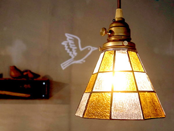 CHECKER（チェッカー）1灯ステンドグラスペンダントライト