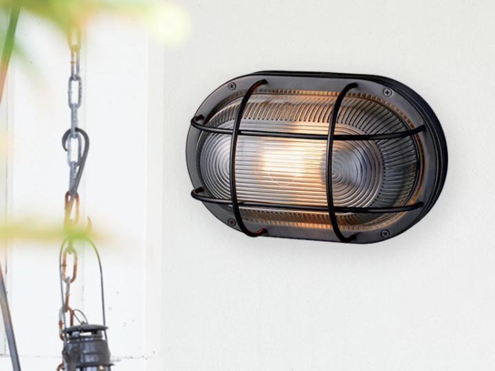 ネイビーベース オーバル ウォールランプ NAVE BASE OVAL WALL LAMP　（屋内外兼用）BR-5044 【ARTWORKSTUDIO】アートワークスタジオ