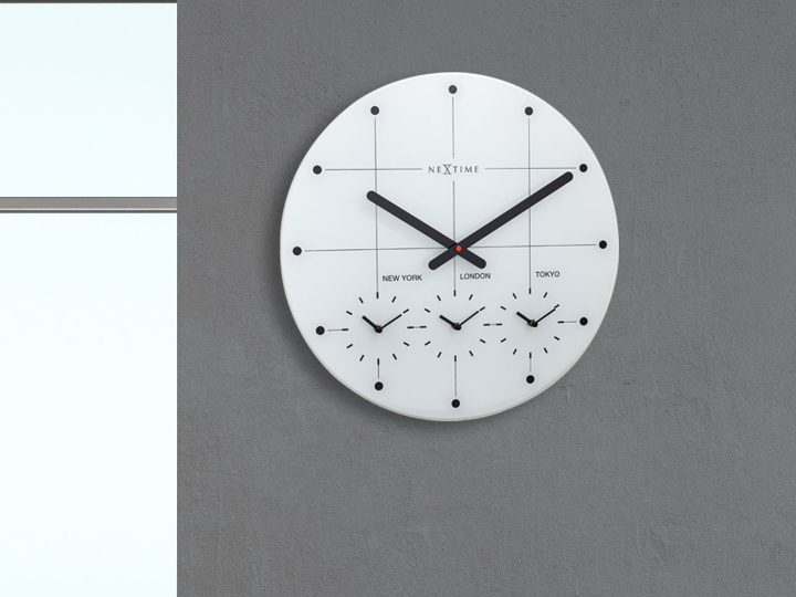 NEXTIME ネクスタイム BIG CITY ビッグシティ 掛け時計 世界時計 NXT-8197