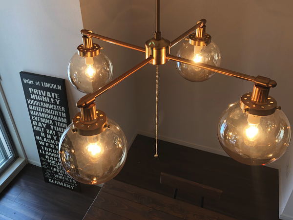 MOON CROSS（ムーンクロス）4灯ガラスシーリングライト