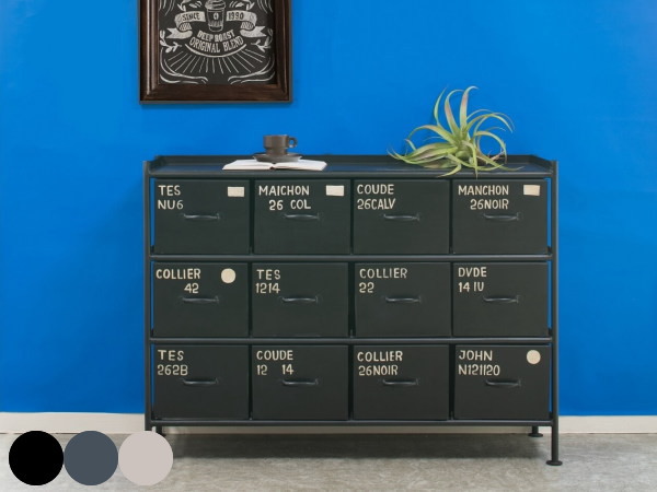 MSG インダストリアル スチールチェスト （12杯引き出し）