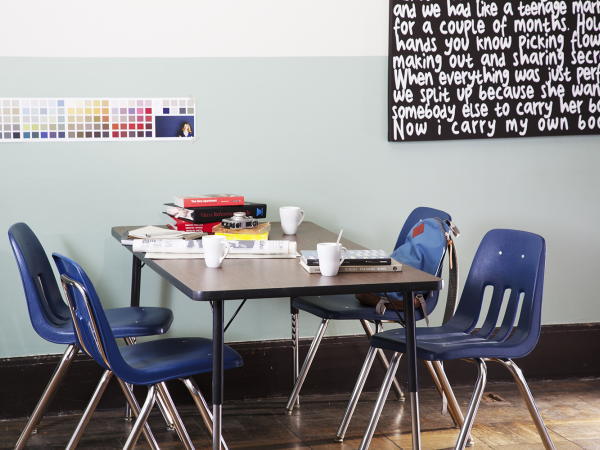 【2脚セット】VIRCO スタッキングチェア VIRCO製 スタッキングチェア ブルー 2脚セット⑦ アメリカVIRCO