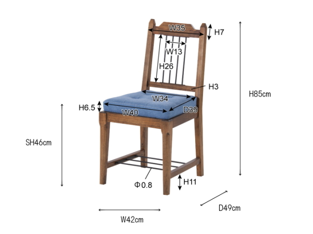 2脚セット】 MINDY ミンディ ダイニングチェア（天然木） 家具