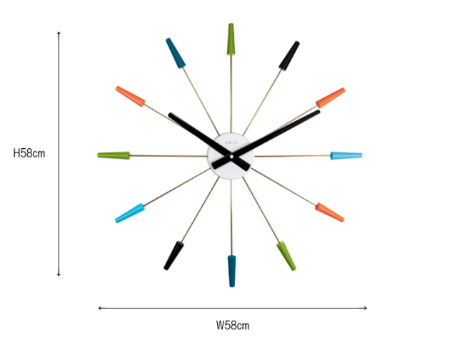 NEXTIME ネクスタイム PLUG INN プラグイン（ミックス） 掛け時計 NXT-2610VI