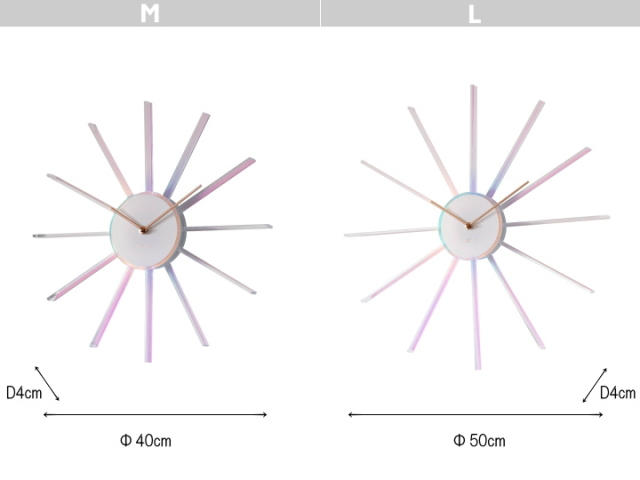 NEXTIME ネクスタイム プリズム ラジアントクロック PRISM LADIANT  ウォールクロック 掛け時計 NXT-J061