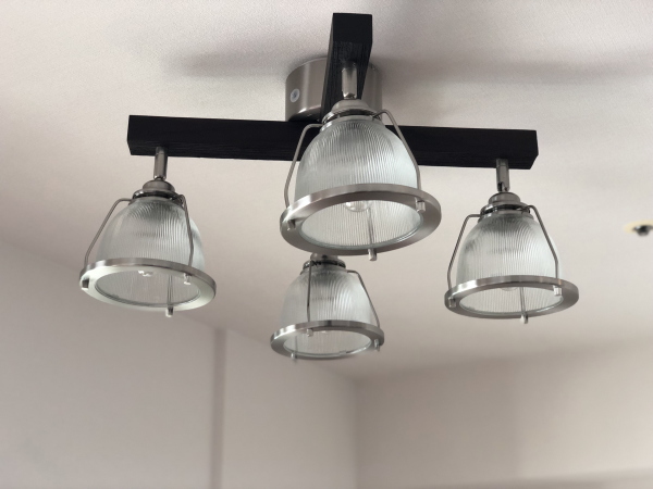 DINER-CROSS（ダイナークロス）リモコン付き 4灯ガラスシーリングライト