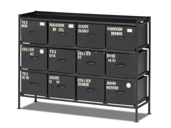 MSG インダストリアル スチールチェスト （12杯引き出し）