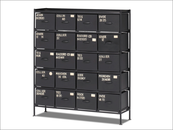 送料無料 MSGスチールインダストリアルチェスト（20杯引き出し