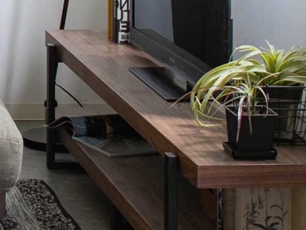 150cm幅 天然木×スチール 150ローボード （テレビ台）