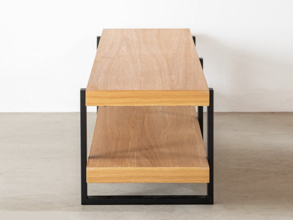 150cm幅 天然木×スチール 150ローボード （テレビ台）