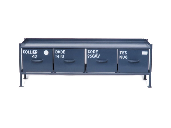 MSGス インダストリアル スチールチェスト（横型4杯）