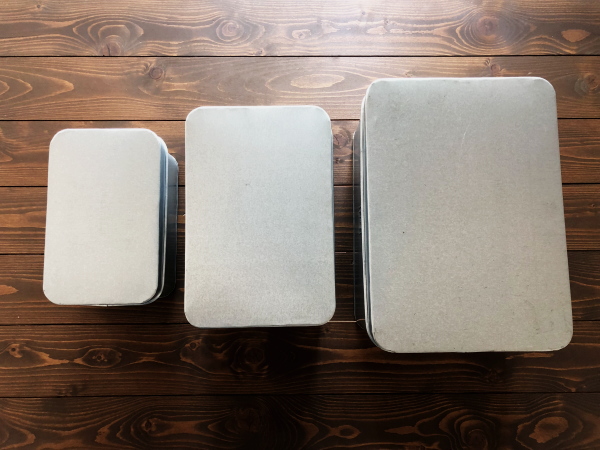 NUMBER（ナンバー）ブリキ小物入れ（S/M /Lセット）