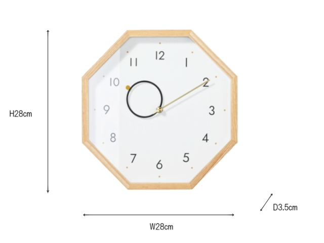 エンネ　ENNE ウォールクロック 掛け時計  CL-4508【INTERFORM】インターフォルム