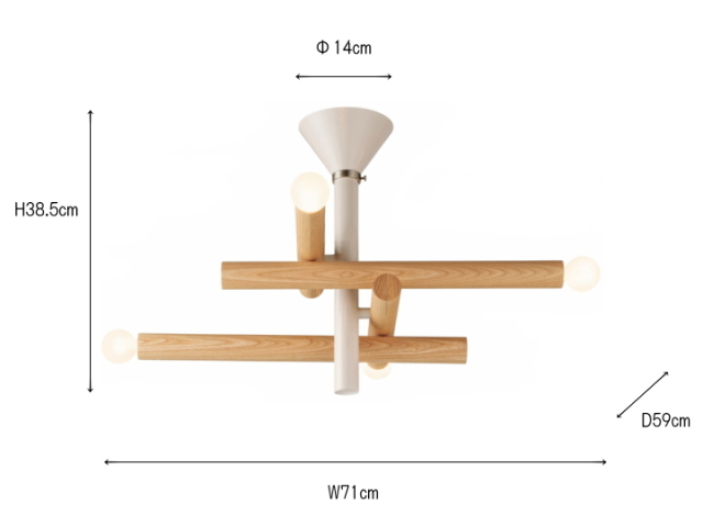 イムーブル IMMEBLE シーリングライト 4灯 LT-4590【INTERFORM】インターフォルム