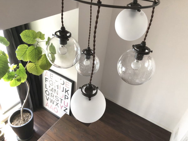 ORELIA5（オレリア5）　5灯ガラスペンダントライト