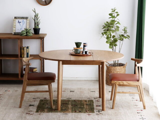 アルグ90/120 円形伸長 ダイニングテーブル ARGU90 DINING TABLE