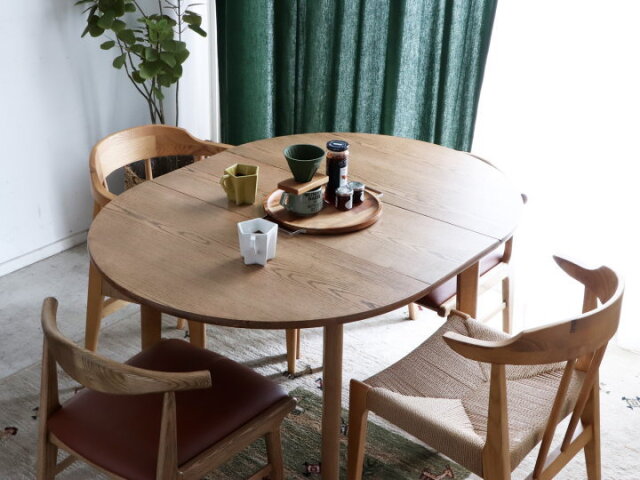 アルグ90/120 円形伸長 ダイニングテーブル ARGU90 DINING TABLE