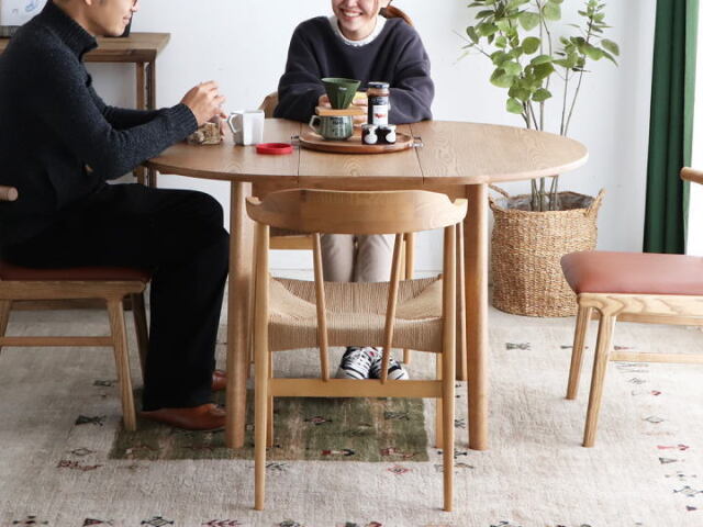 アルグ90/120 円形伸長 ダイニングテーブル ARGU90 DINING TABLE
