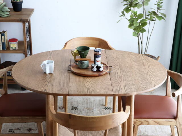 アルグ90/120 円形伸長 ダイニングテーブル ARGU90 DINING TABLE