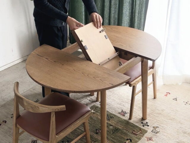 アルグ90/120 円形伸長 ダイニングテーブル ARGU90 DINING TABLE