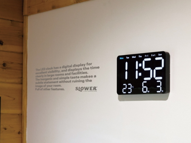 LED クロック ビエント LED CLOCK VIENTO 置き掛け兼用 SLW368 SLOWER（スロウワー）