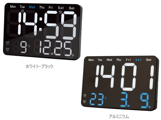 LED クロック ビエント LED CLOCK VIENTO 置き掛け兼用 SLW368 SLOWER（スロウワー）