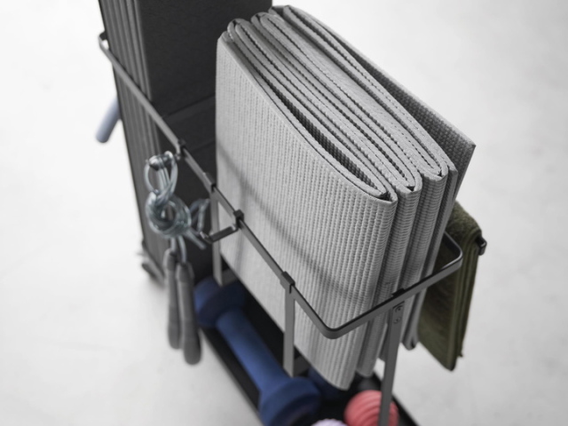 TOWER タワー キャスター付きフィットネスグッズ収納ラック 1989 1990 山崎実業