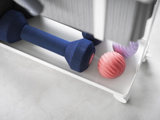 TOWER タワー キャスター付きフィットネスグッズ収納ラック 1989 1990 山崎実業