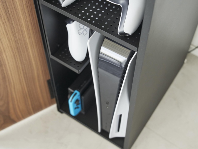 山崎実業(Yamazaki) 【 完成品 】 ゲーム機 収納 ラック ホワイト 約  