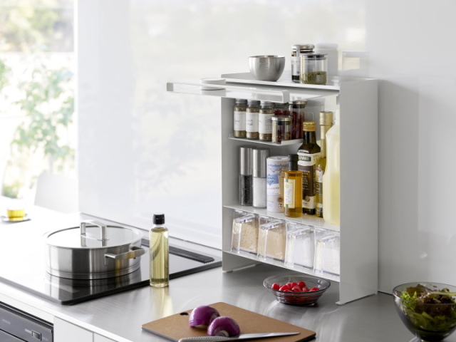 TOWER タワー 前が開く隠せる調味料ラック （調味料スタンド） 2009 2010 【山崎実業】