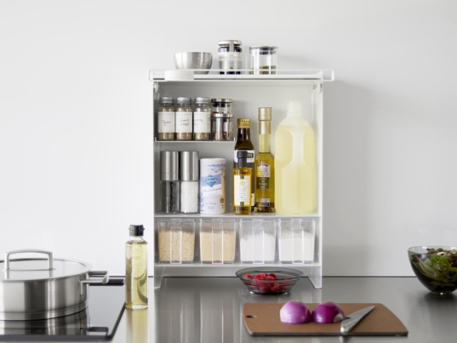 TOWER タワー 前が開く隠せる調味料ラック （調味料スタンド） 2009 2010 【山崎実業】