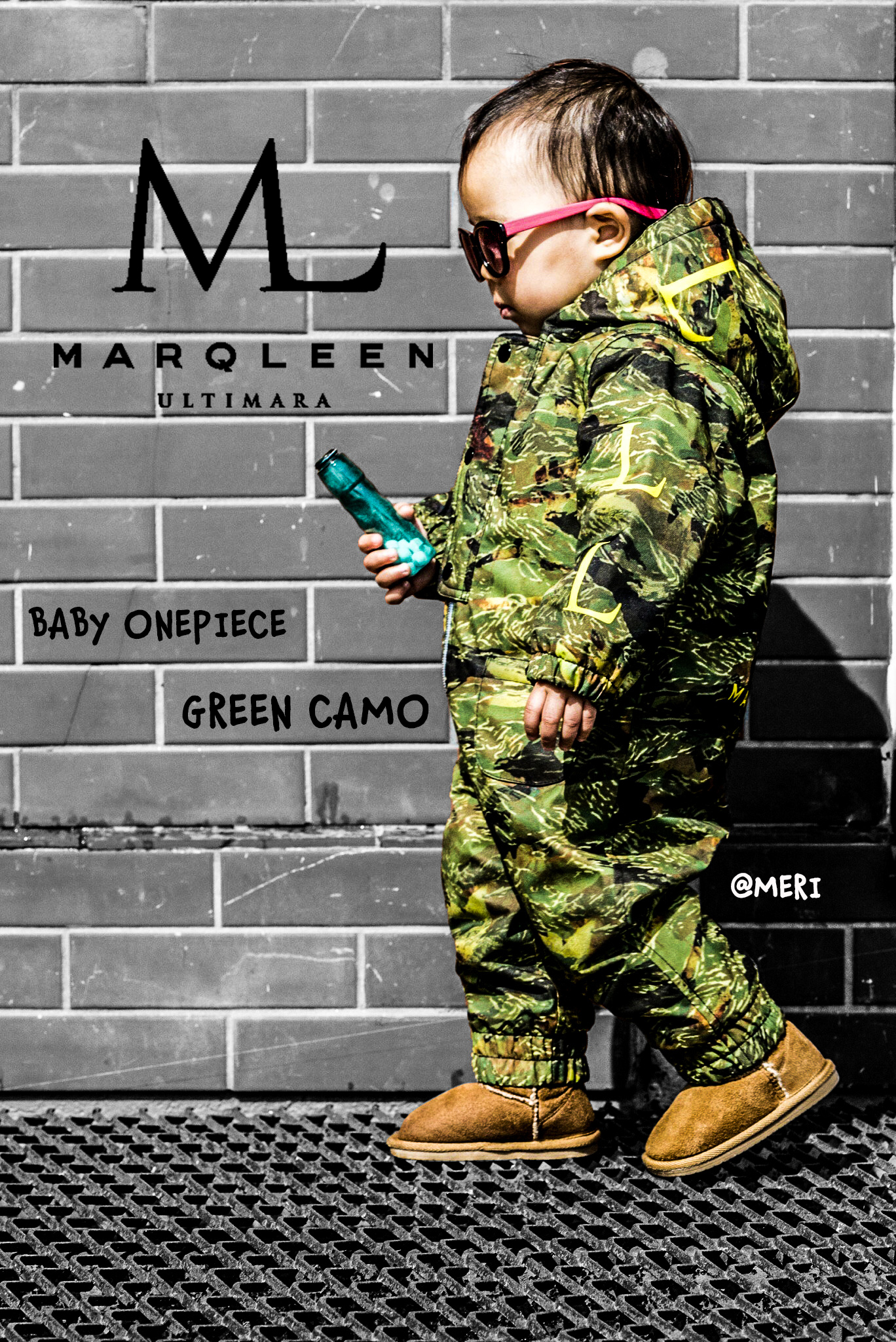 マークリーン（MARQLEEN）BABY ONE PIECE カラー：GREEN KAMO 18-19モデル