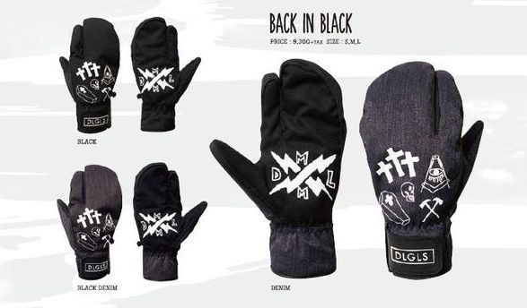 デスレーベル（DEATH LABEL）GLOVE グローブ　BLACK IN BLACK  【お買い得価格20％OFF】