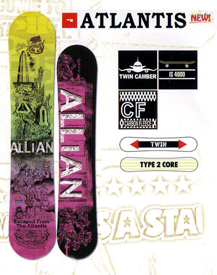 アライアン（ALLIAN）スノーボード 板【ATLANTIS Woman's】12-13モデル
