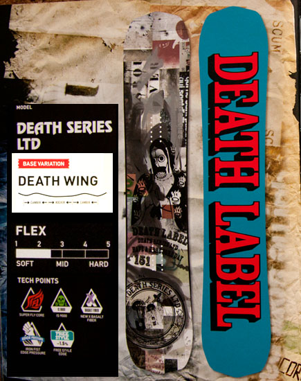 ★本数限定大特価★デスレーベル（DEATH LABEL）【DEATH SERIES LTD 153cm】 12-13 スノーボード 2013年モデル