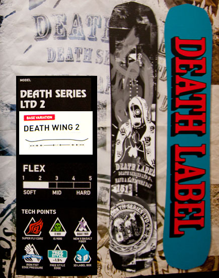 ★本数限定大特価★デスレーベル（DEATH LABEL）【DEATH SERIES LTD2 151cm/153cm/148cm】 12-13 スノーボード 2013年モデル
