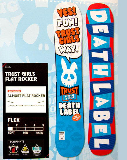 デスレーベル（DEATH LABEL）【TRUST GIRLS FLAT ROCKER】トラストガールズ フラットロッカー 12-13 スノーボード 2013年モデル