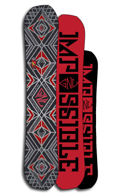 ★本数限定大特価★グヌー（GNU）【ECO - IMPOSSIBLE】 1４-1５ スノーボード 201５年