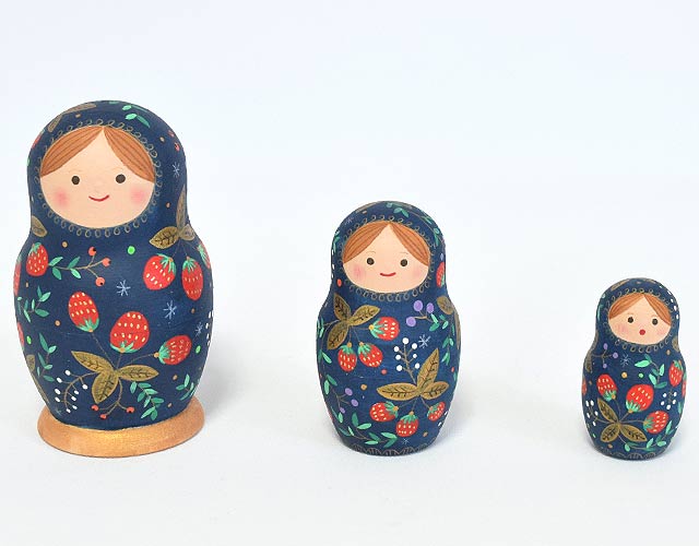 北向邦子の手作りマトリョーシカ 木のぬくもりを感じる人形