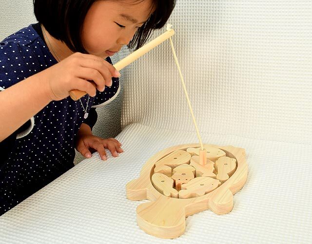 木のさかなつりセット あすなろ工房｜木のおもちゃ ポプリの森
