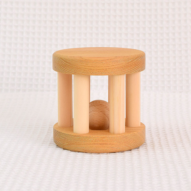 木製ガラガラ（ラトル） コロコロ 出産祝い・赤ちゃんにおすすめ【日本