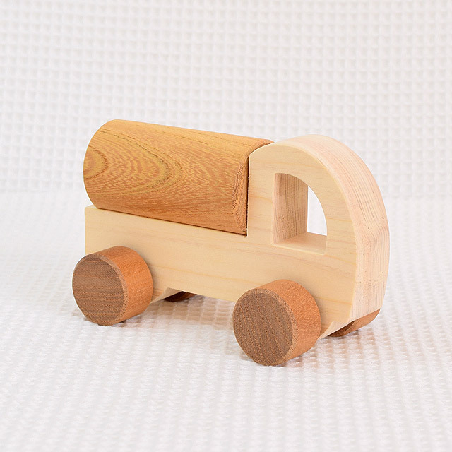 コロコロくるま（トラック） 木製ミニカー｜木のおもちゃ ポプリの森