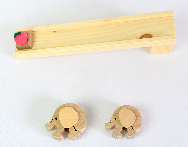 トコトコぞうさん｜とことこ動物（北海道産）｜木のおもちゃ ポプリの森