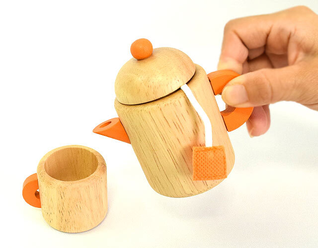 ティーポット 木製ままごと食器｜木のおもちゃ ポプリの森
