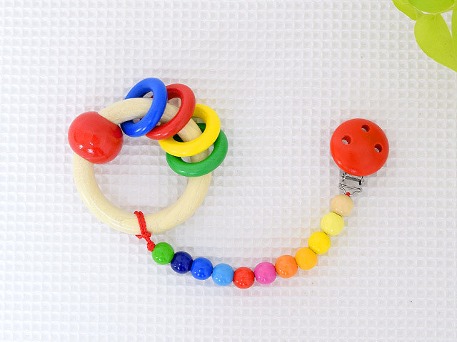 ハイメス 木製ラトル ベビーチェーン