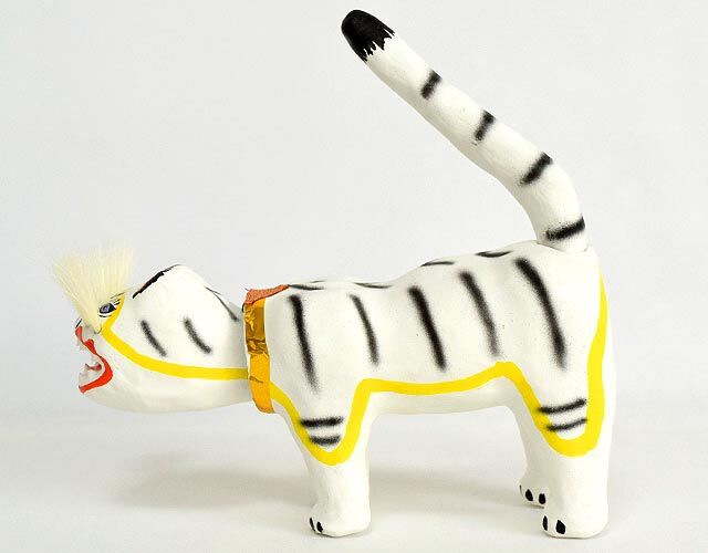 白虎】張り子の虎 5号 ｜木のおもちゃ ポプリの森